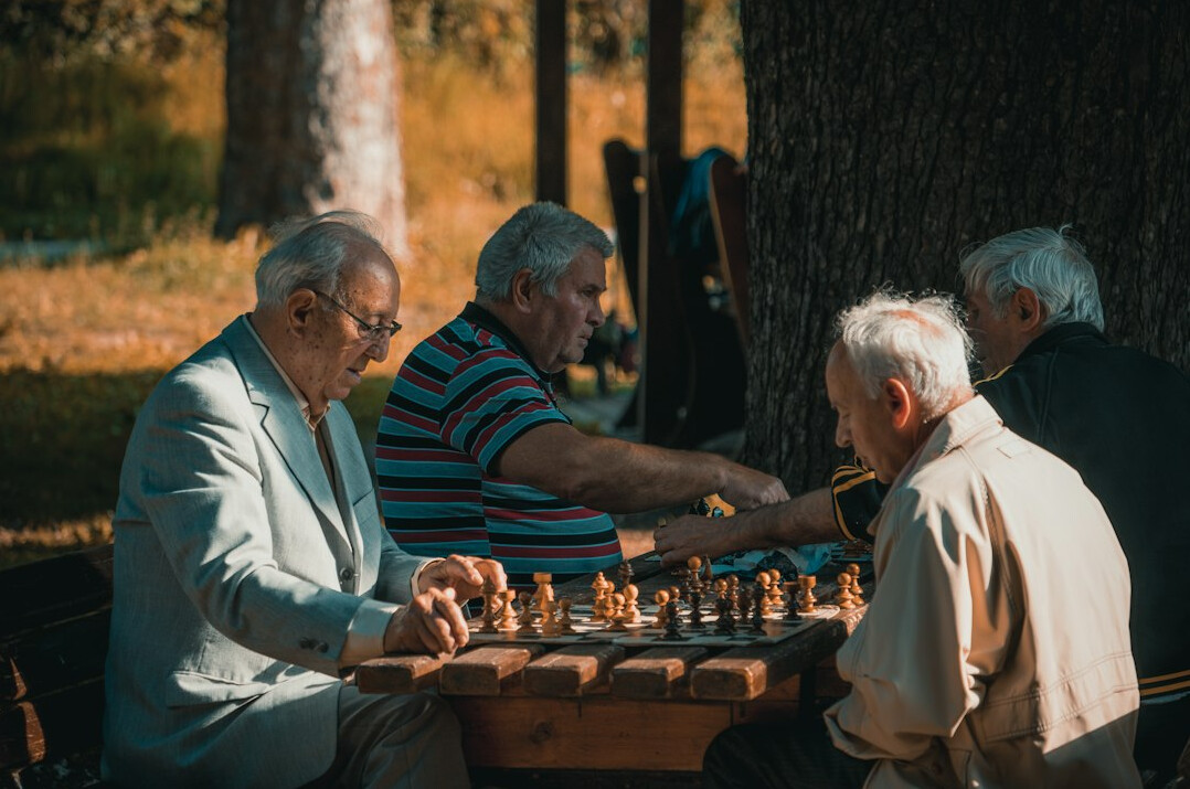 seniors playing games